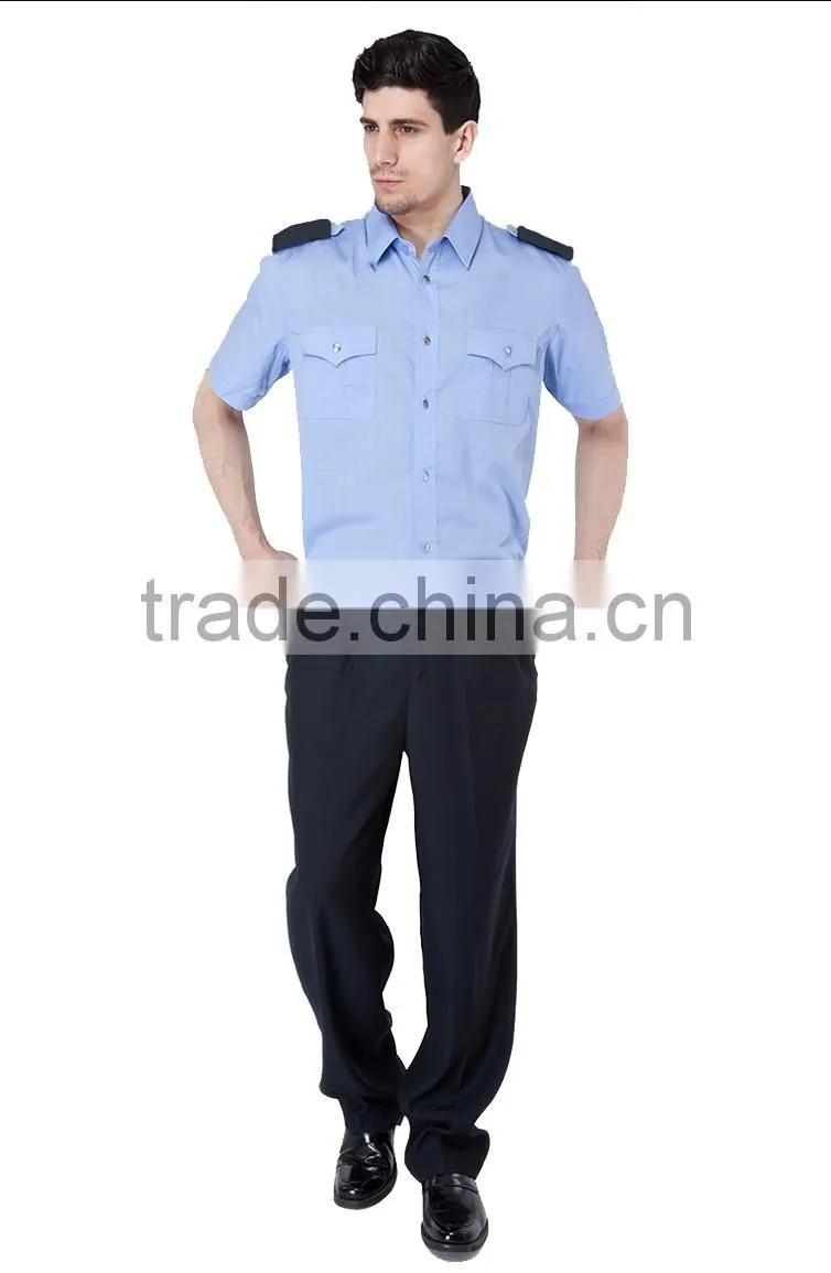 HOT!Custom Made Men Plain TC Polyester Cotton Corporate/office Uniform Work Shirts with logo printing