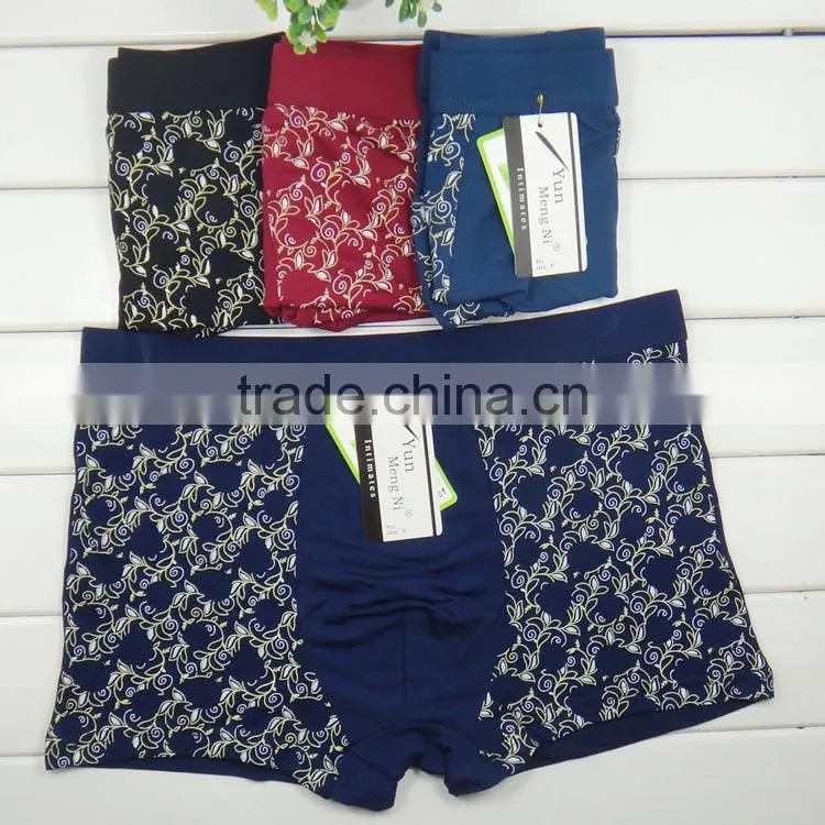 Printed geometry fashion bamboo fiber men briefs stock men boxer briefs boyshort