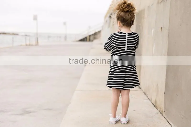 2016 summer stripe printing matching mother daughter dresses clothes