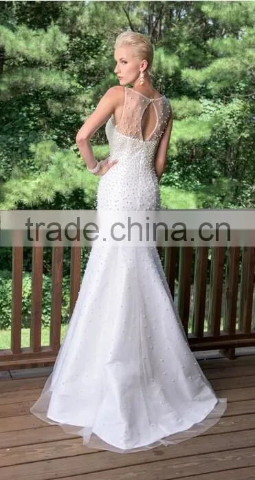 three color satin off shoulder long beaded evening dress 2015