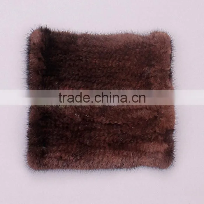CX-A-61A Real Knitting Hand Fingerless Winter Mink Fur Arm Warm Girls Hand Gloves