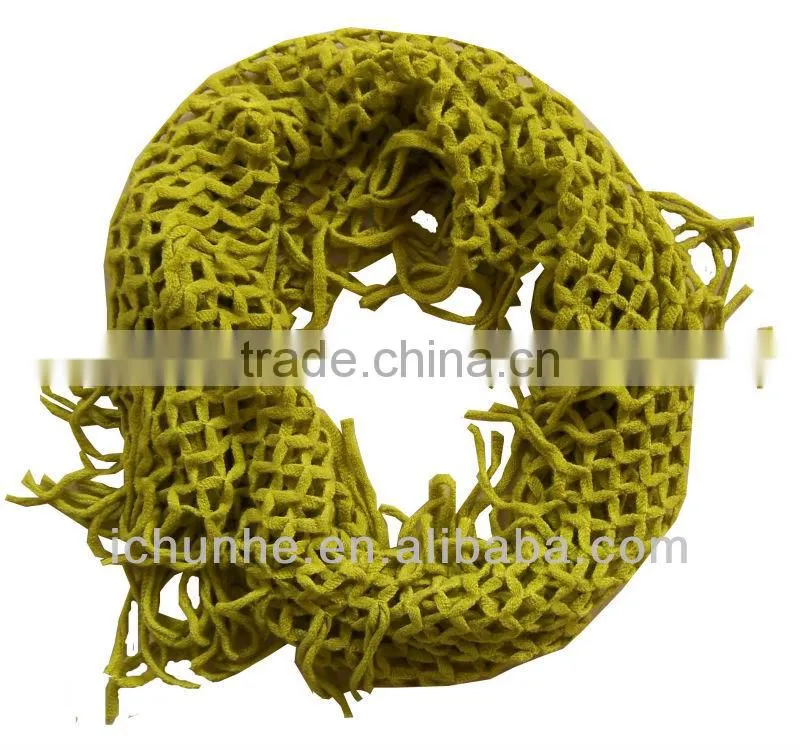 various girls fashion plain color knitted round neck warmer scarf
