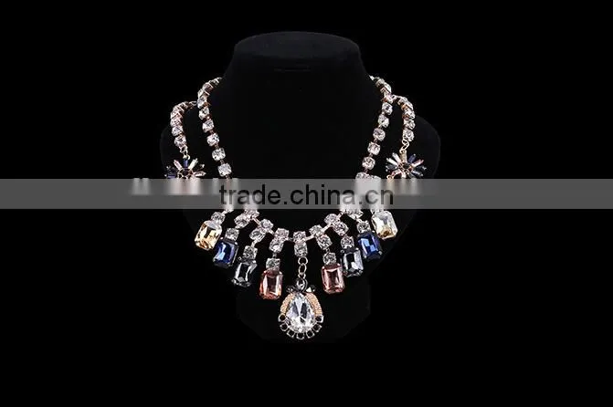 high quality western style ladies crystal necklace