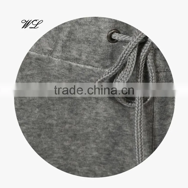 Woman's Velvet Fabric Track Pants Casual Wear Loose Sweat Jogger Pants