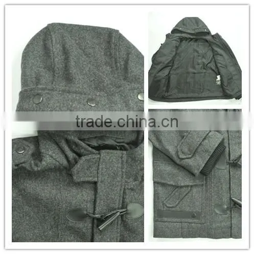 Sunnytex winter season mens outdoor fake horn rib warm wool jacket
