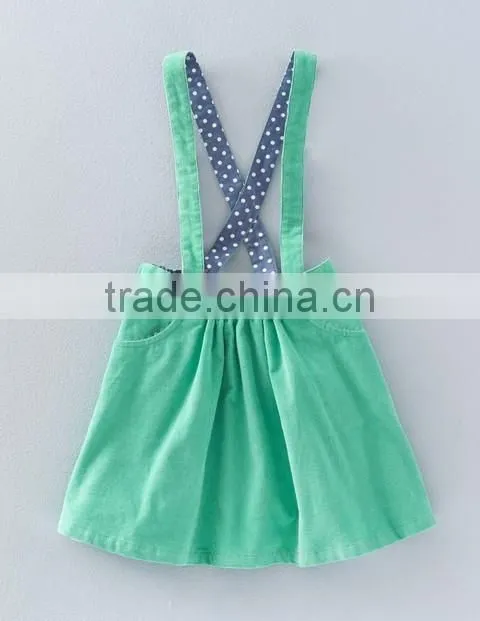 2017 fashion wholesale new design baby girl suspender skirt schoolgirl kids costume dress baby clothing