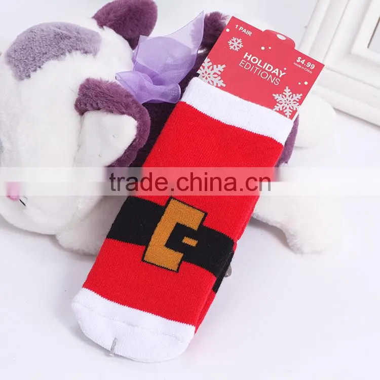 Wholesale Hot Sale 2015 New Fashion Cotton Children Kids Baby Christmas Sock