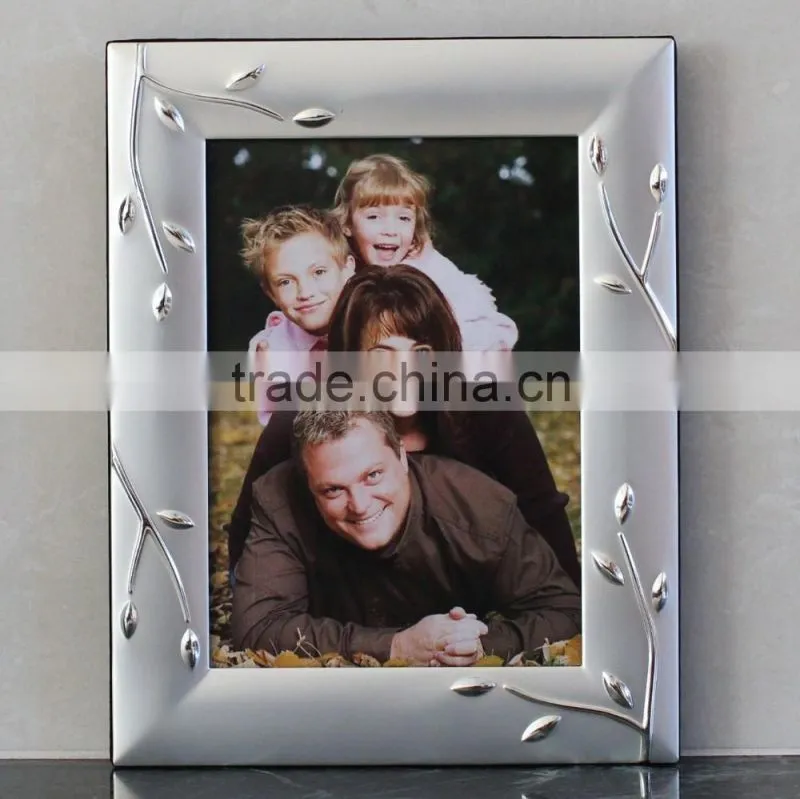 LEAF DESIGN SLIVER PLATING PHOTO FRAME