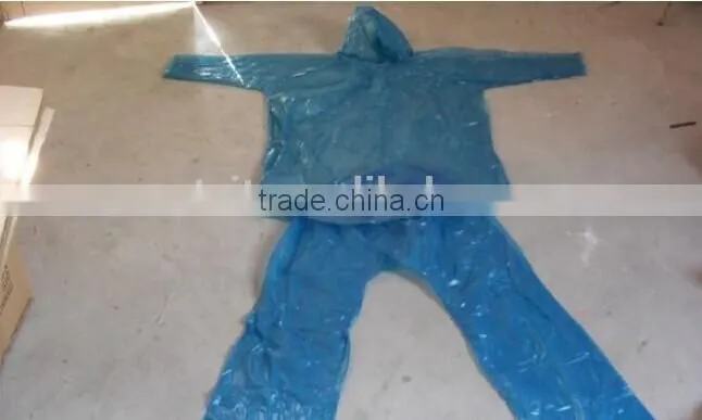 Disposable CPE white rain coat