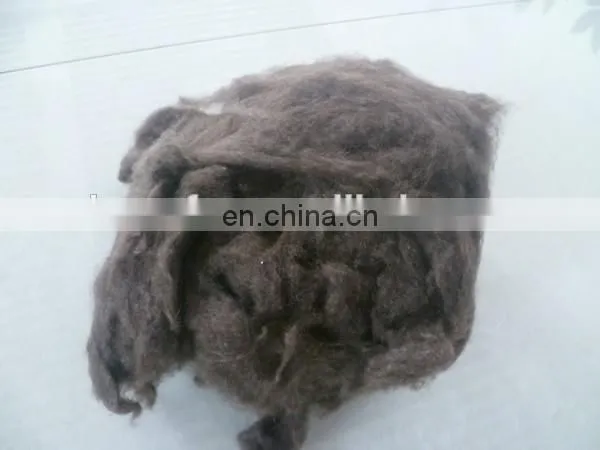 factory price dehaired yak wool dark brown 19.0mic/26mm