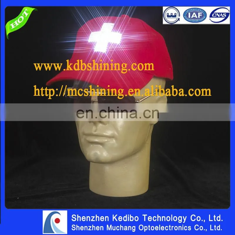 LED lighting customized youth baseball cap made in China
