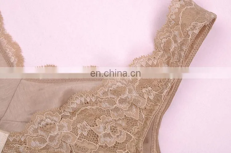 China Manufacturer Elegant Young Lady Brown Underwire Camisole Bra