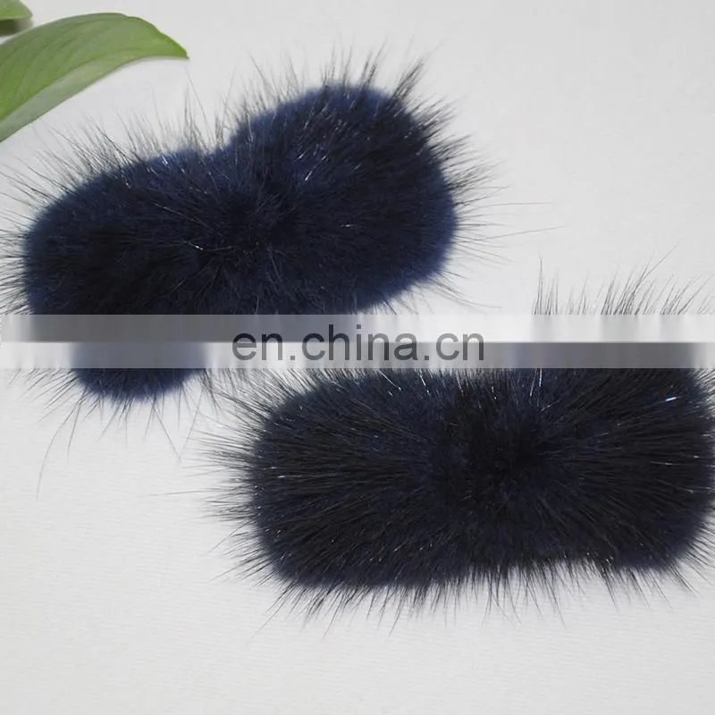 Handmade real fur decoration wholesale genuine fur bowknot for girl