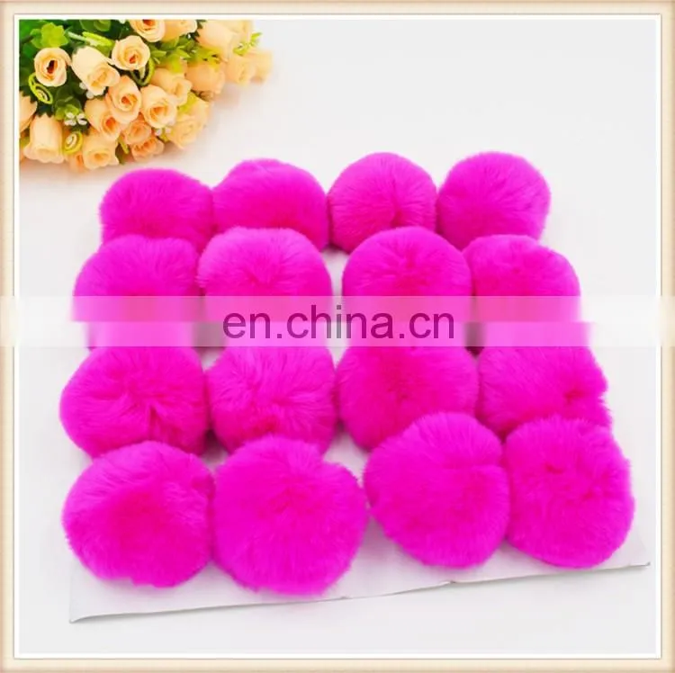 2016 New Fashion Colorful Cheap Real Fur Ball Rabbit Pom Pom