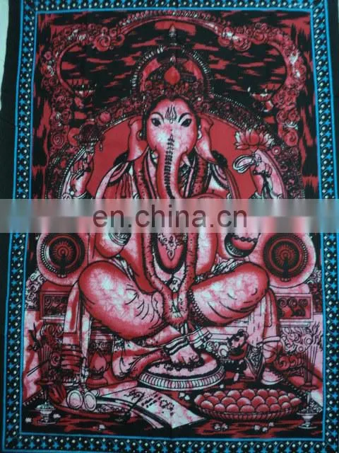 hindu prints BATIK PRINTED WALL TAPESTRY FROM INDIA LOT OF 50 PCS