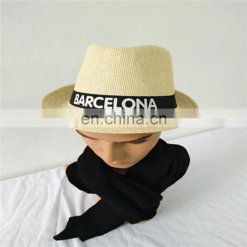 Straw weaving fedora hat ribbon & rope