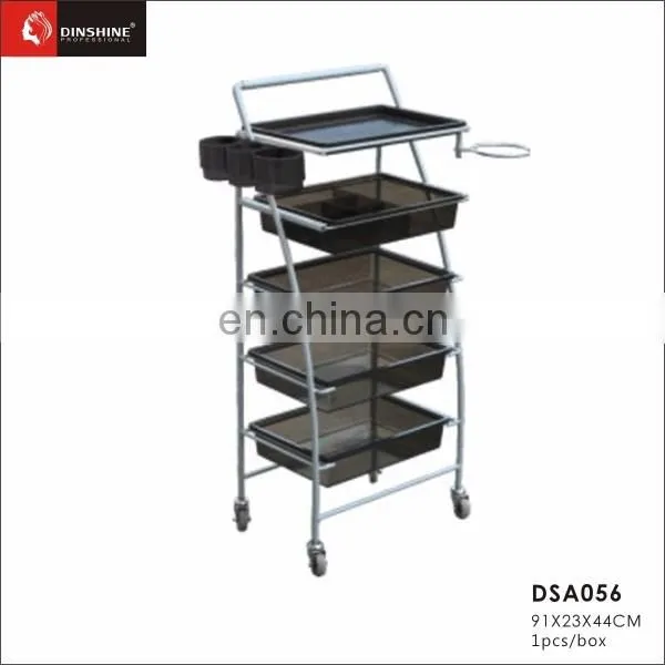 four wheels salon furniture beauty ABS plastic salon trolleys