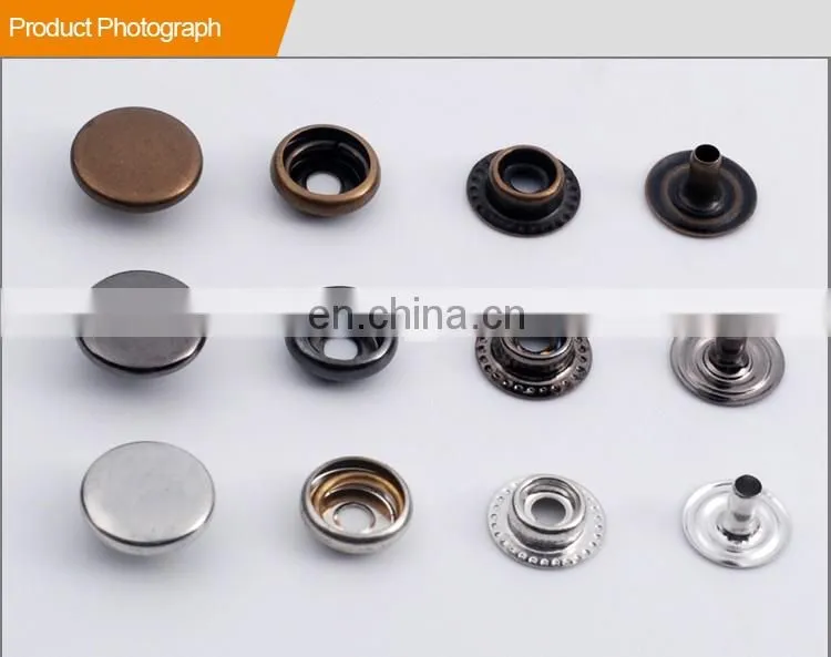 12.5mm Common Metal Brass Garment Press Ring Button BM10182