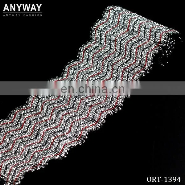new design elegant china beaded tape with cotton