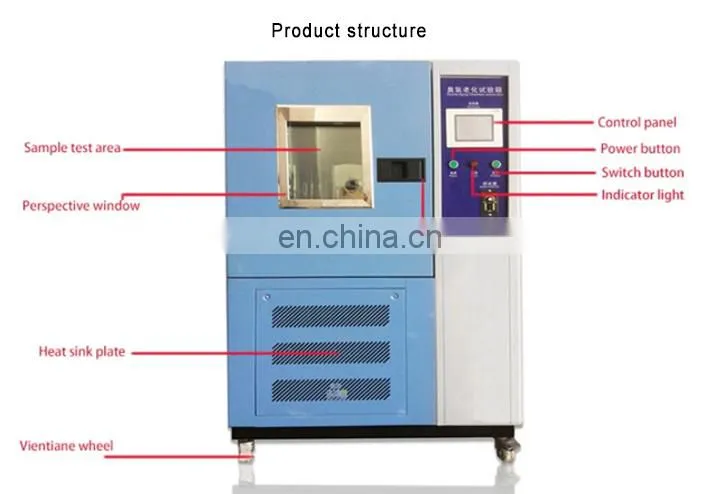 Lab equipment Digital rubber static Ozone Colour Fastness Tester aging chamber