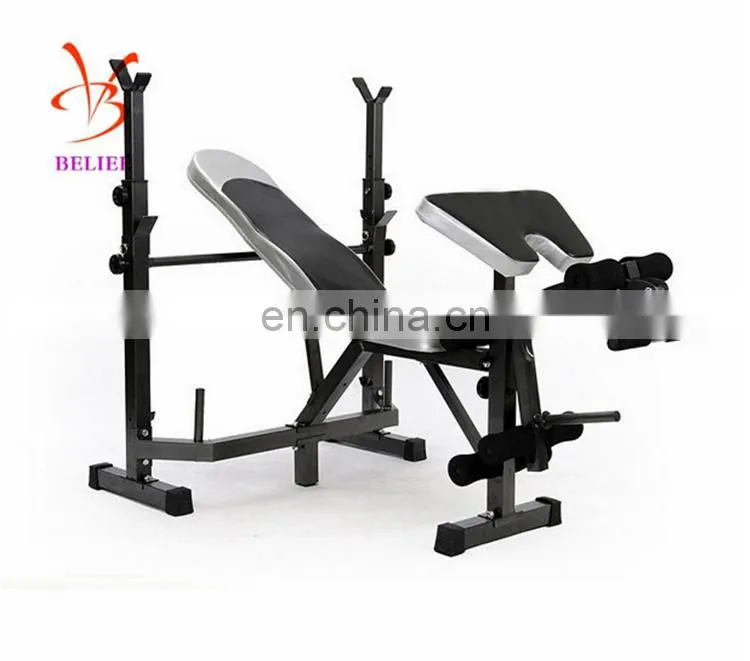 Adjustable Squat Rack With Weightlifting Bench Press