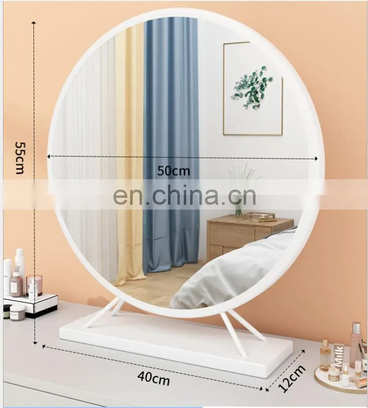 Decorative handmade make up lunar Moon phase mirror set for home makeup mirror with stand