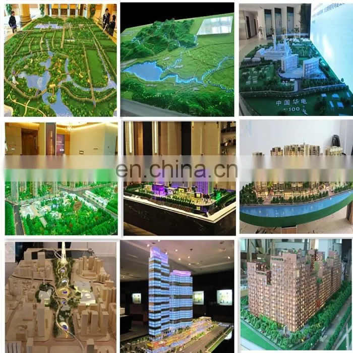 Handmade 3d model for tourism planning building wooden models