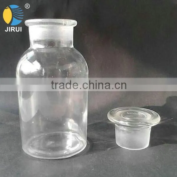 500ml wide open reagent glass jar with lid