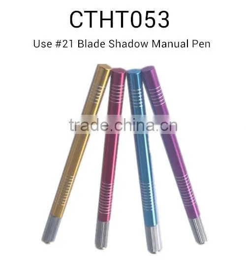 Permanent Makeup Microblading Use #21 Round Shading blade Eyebrow Tattoo Shadow Manual Pen