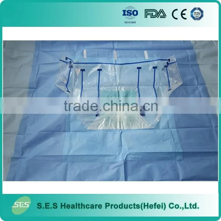 Single use sterile Surgical knee arthroscopy drape pack for Operation Theatre