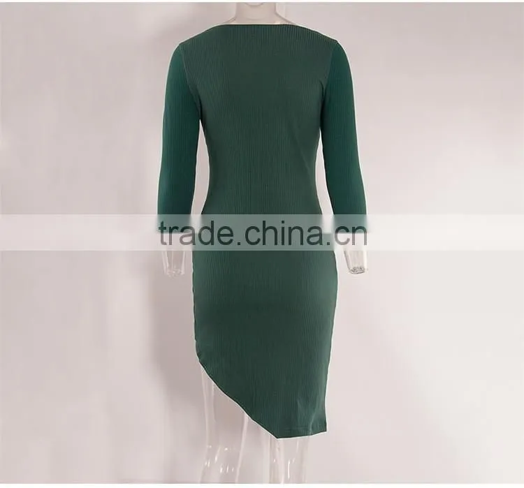 ladies fashion dress long sleeves casual dress sex evening dress