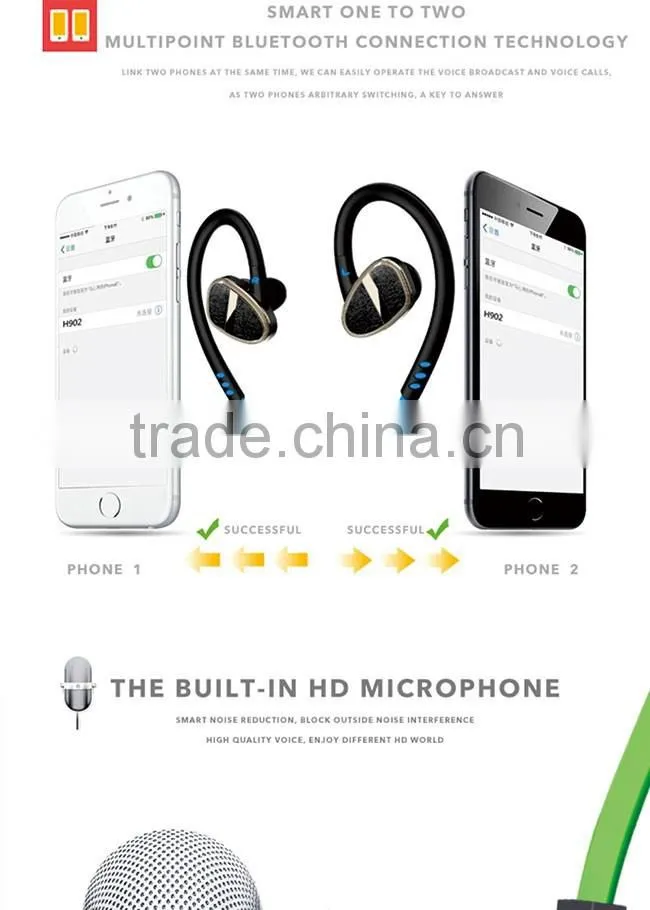 H902 best headset, bluetooth headset watch, intercom helmet headset for bicycle