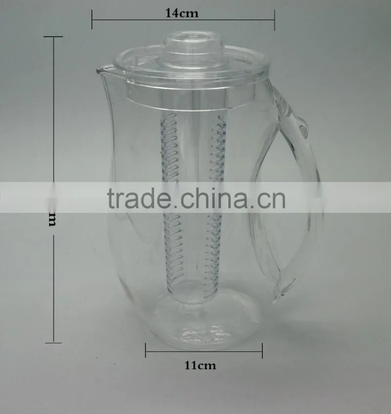 Hot Sale! 2.5L single wall fruit infusion pitcher with custom logo design