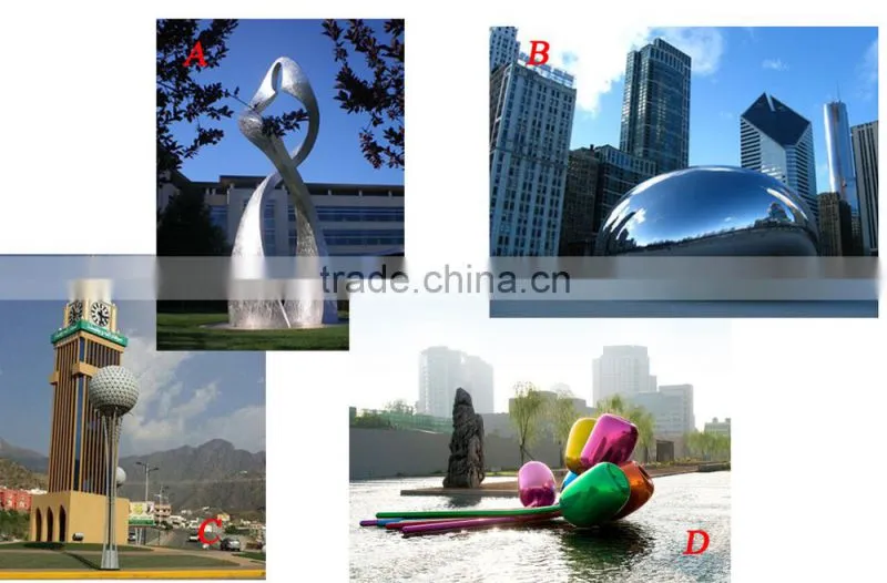 Famous garden large modern art painted metal sculpture