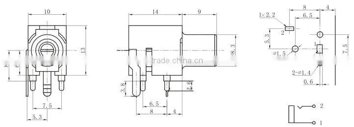 one hole av jack connector