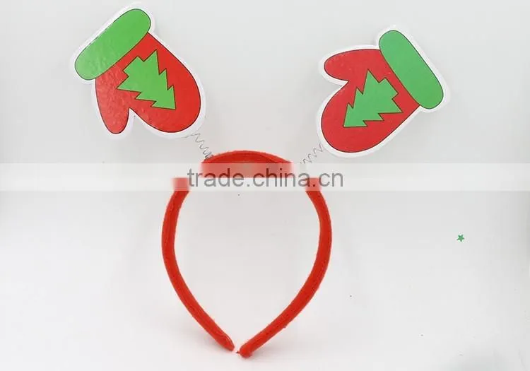Wooden Gloves Christmas Headband Party Hair Accessorie