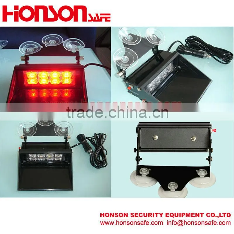 8W LED Amber Emergency Deck Dash Visor Lights for Vehicle Car HV-181