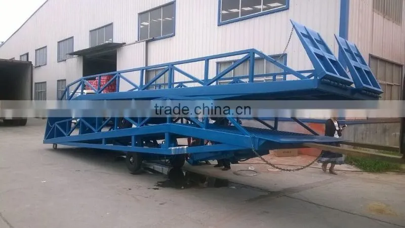 Movable 12 Tons hydraulic yard container loading ramps