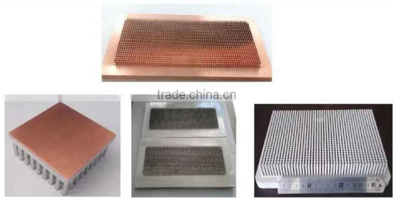 Low price customized black anodized 1070 aluminum cold forging pin fin heatsink (cold forging heatsink)