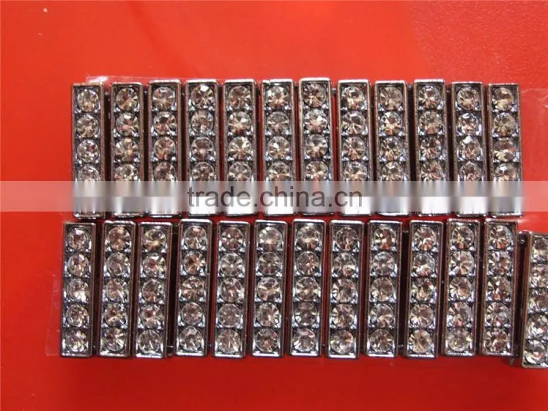 Beautiful 10mm Letters Slide Rhinestone Zinc Alloy Alphabets