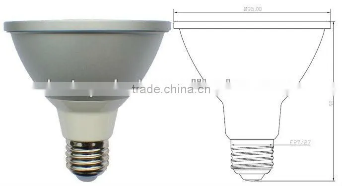 dimmable E27 10W LED PAR30 2700K waterproof PAR30 COB LED PAR30