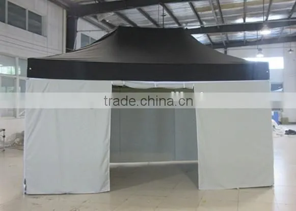 3m x4.5m small hexagon folding gazebo with window and door walls