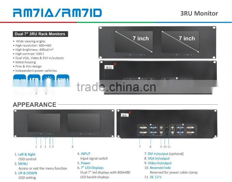 High resolution vga lcd monitor supplier