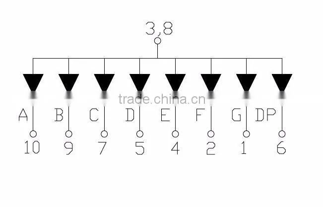 XH-3911BBW NEWSHINE Common Anode Blue Color FND Display 7 Segment LED Single Digit 0.39"