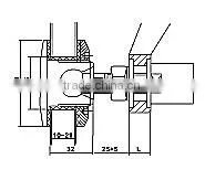 KE-58A Curtain Wall glass wall Stainless Steel Spider fitting, glass spider routel
