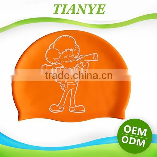 Cartoon Swimming Cap, Printing Silicone Swimming Cap For Kid