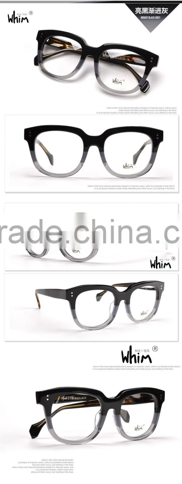 WHIM Retro Round Full Frame Handmade Acetate Glasses Frame