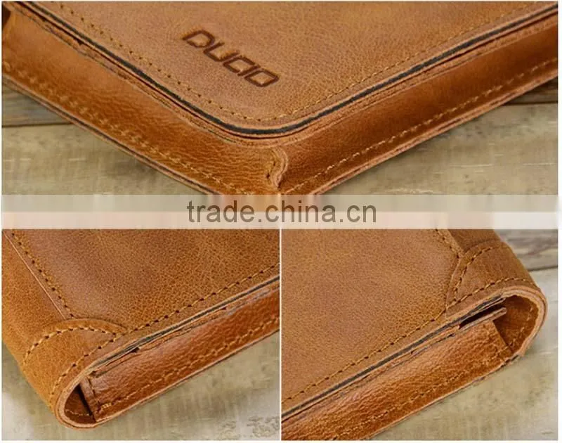 Multifunction high quality real leather men wallet wholesale for iphone6