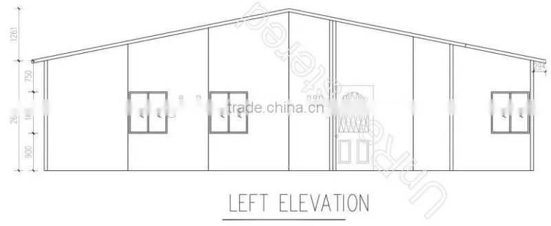 Three bedroom small house light steel structure prefab sandwich panel villas