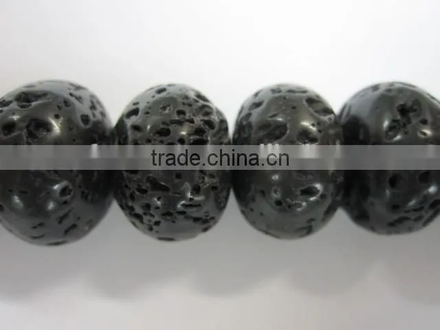 Natural tektite roundel bead mineral gemstone for jewelry making lava